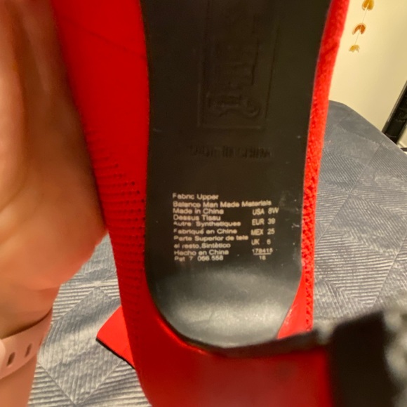 Red sock heels- BWOT - red heel booties - Picture 7 of 10